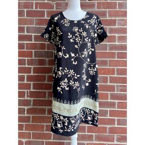 Black Floral Shift Dress